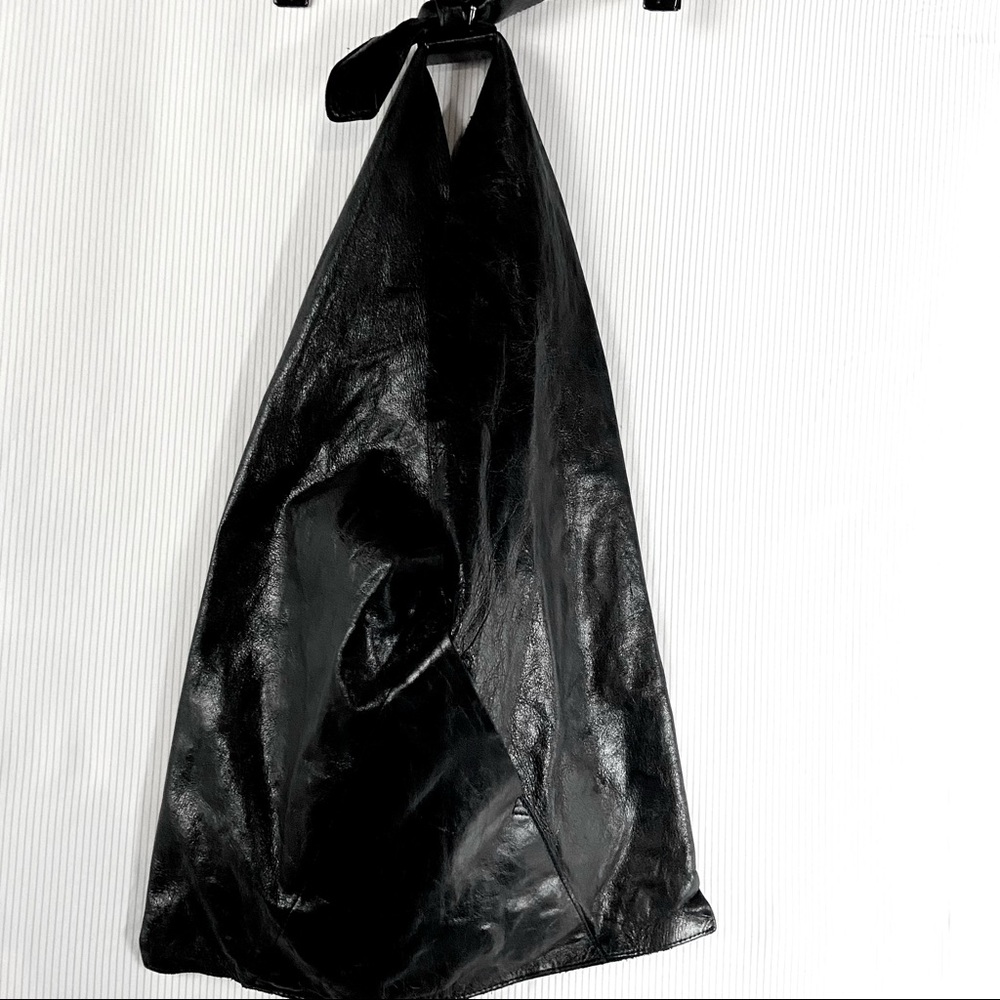 Genuine Leather Bindle Hobo Bag - Picture 3 of 13